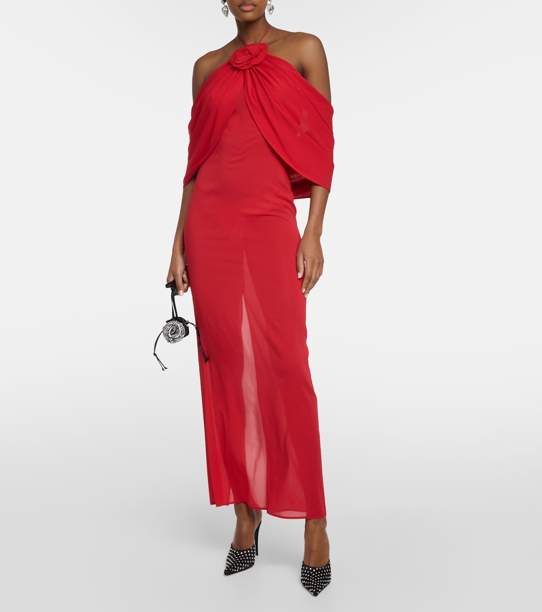 Floral-appliqué silk blend gown | Magda Butrym