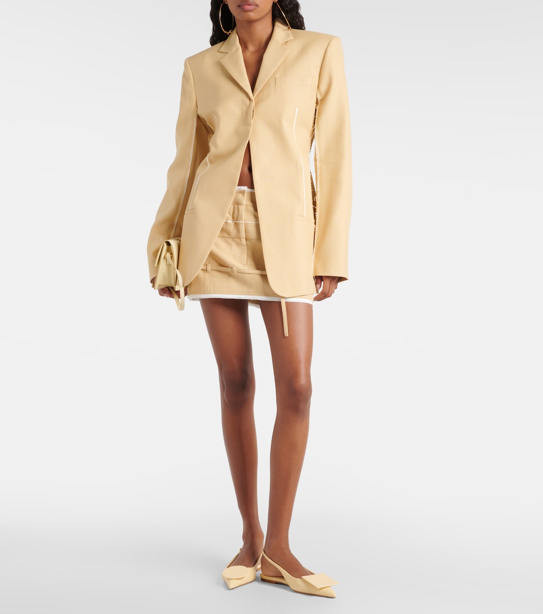 Les Slingbacks Duelo Plates leather slingback flats | Jacquemus
