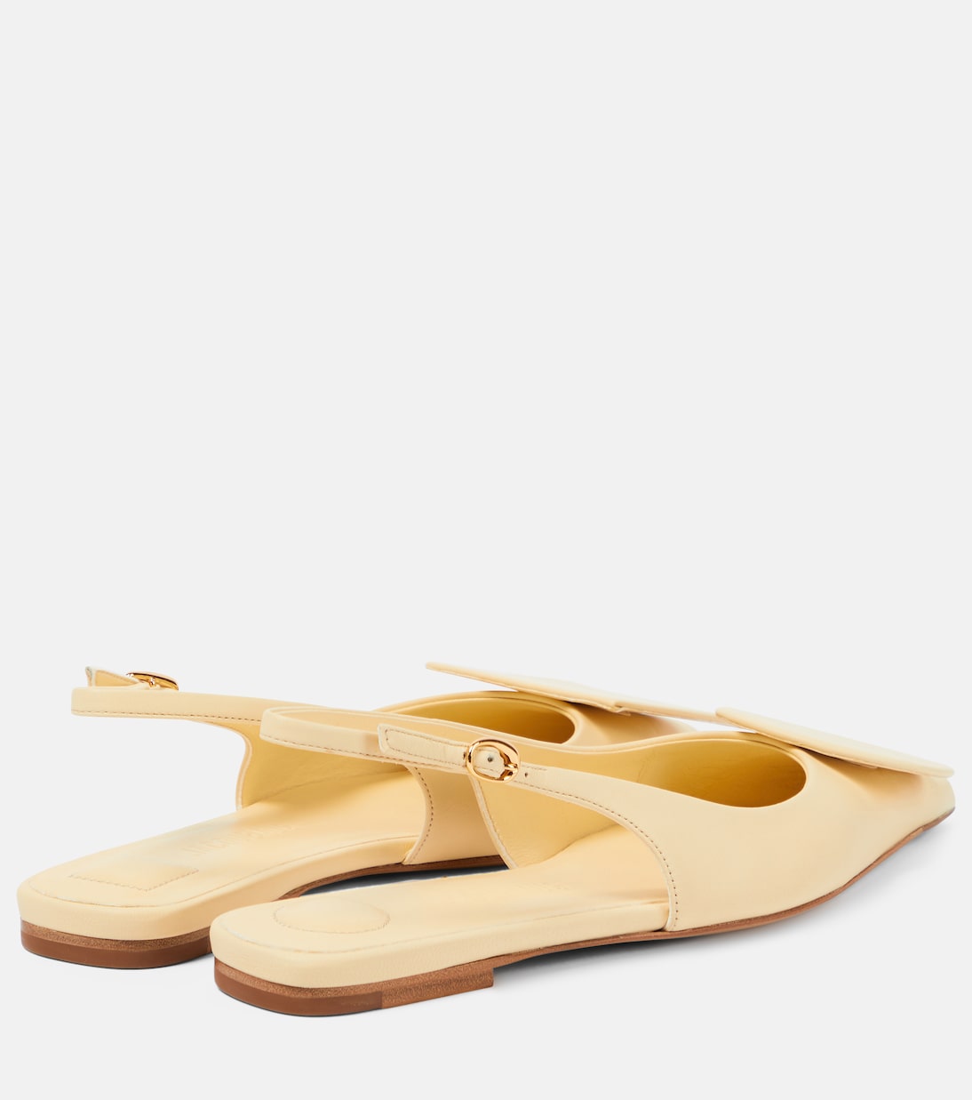 Les Slingbacks Duelo Plates leather slingback flats | Jacquemus