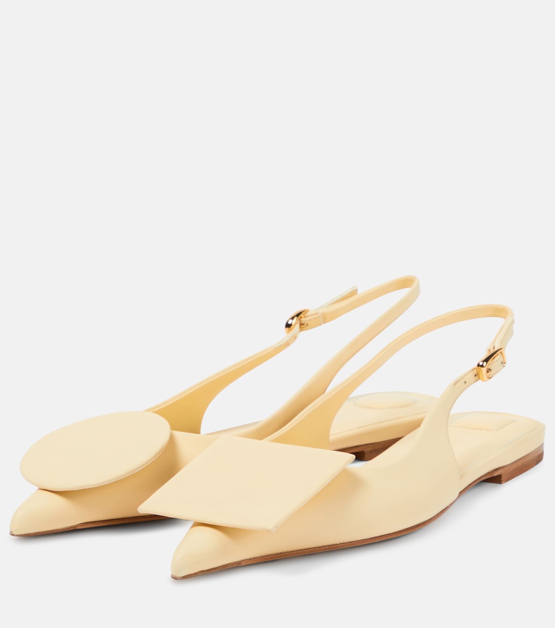 Les Slingbacks Duelo Plates leather slingback flats | Jacquemus