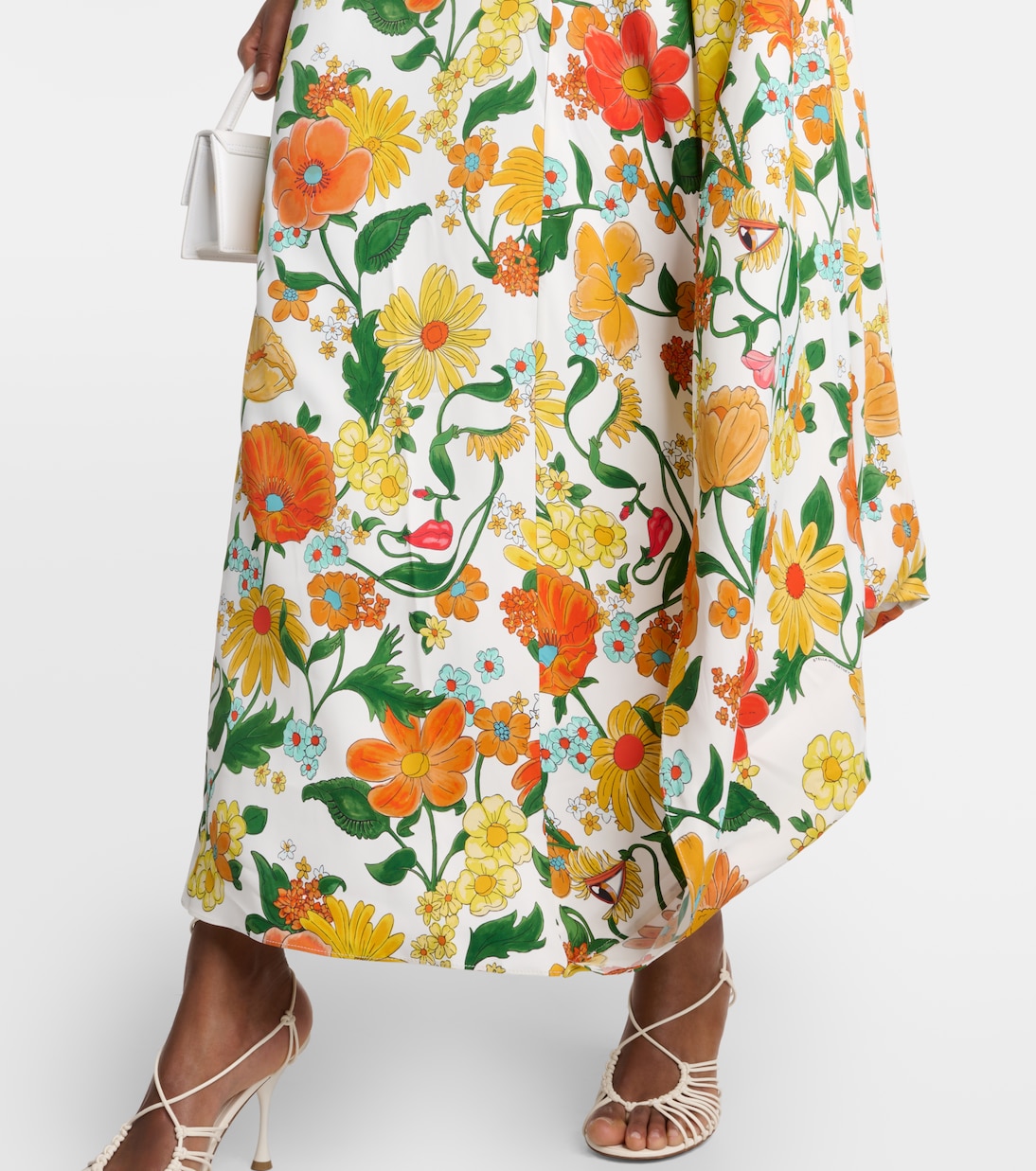 Caped one-shoulder cady gown | Stella McCartney