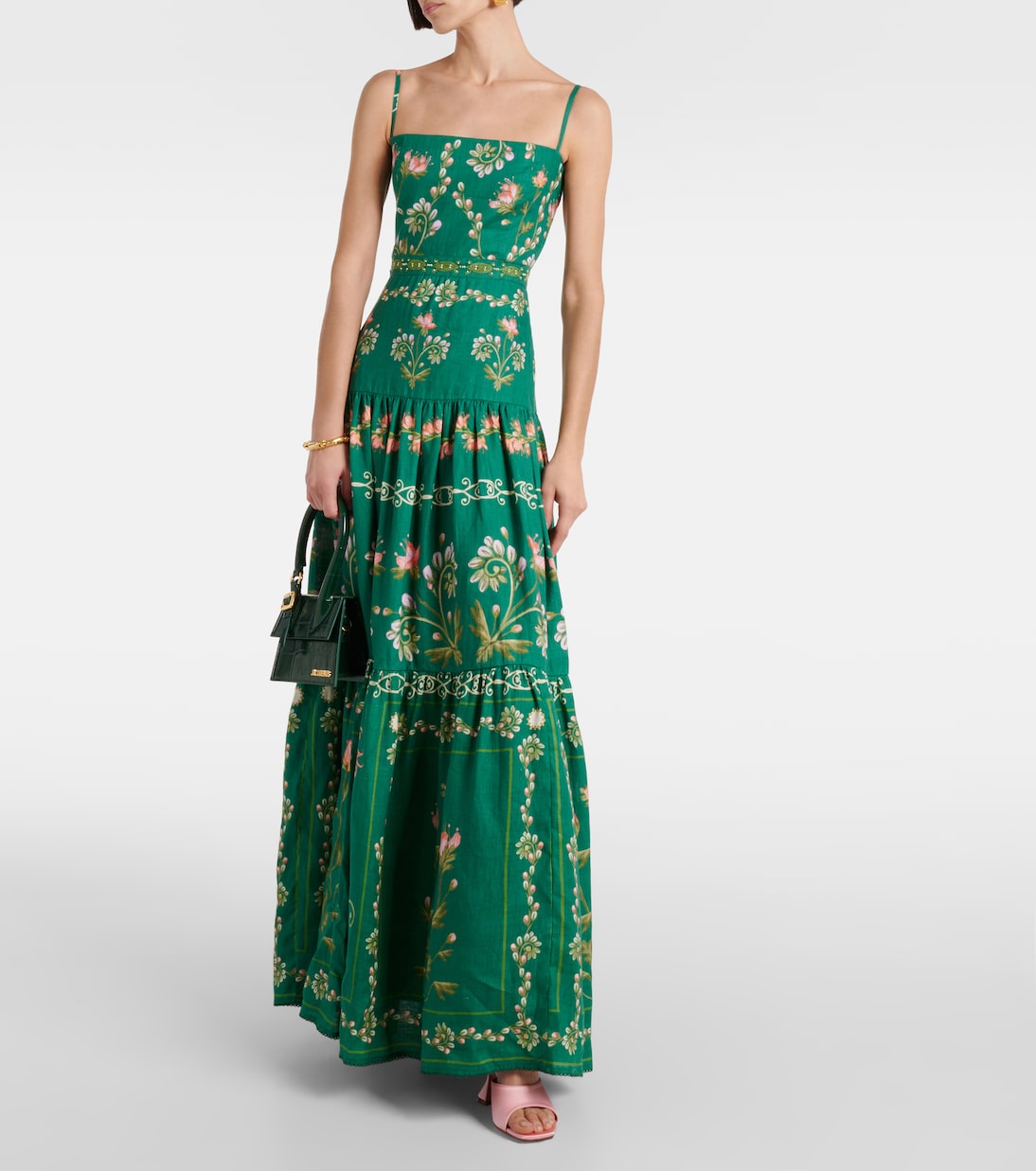 Maxikleid Lima Esmeralda aus Leinen | Agua by Agua Bendita