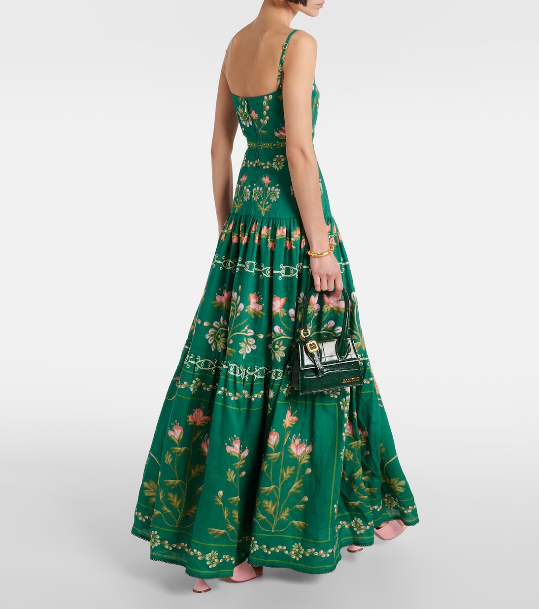 Maxikleid Lima Esmeralda aus Leinen | Agua by Agua Bendita