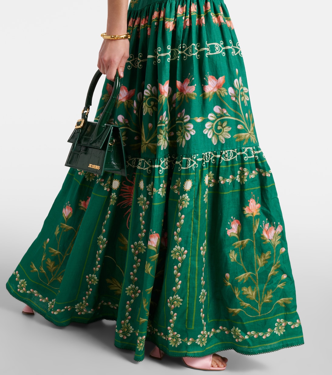 Maxikleid Lima Esmeralda aus Leinen | Agua by Agua Bendita