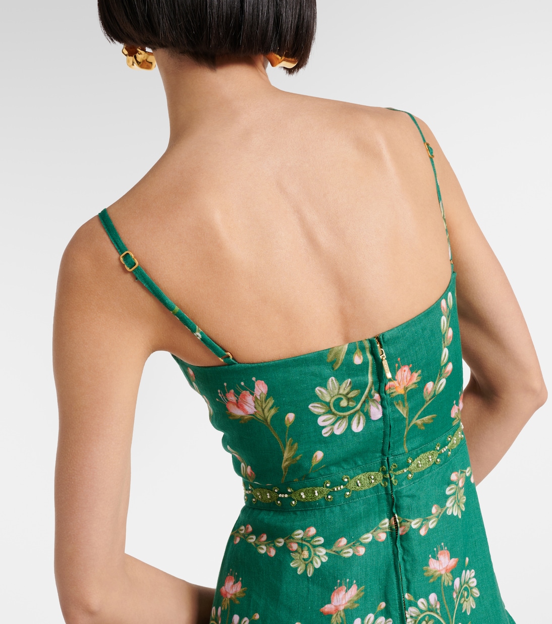 Maxikleid Lima Esmeralda aus Leinen | Agua by Agua Bendita
