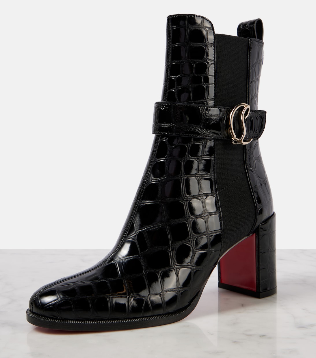 CL croc-effect leather ankle boots | Christian Louboutin