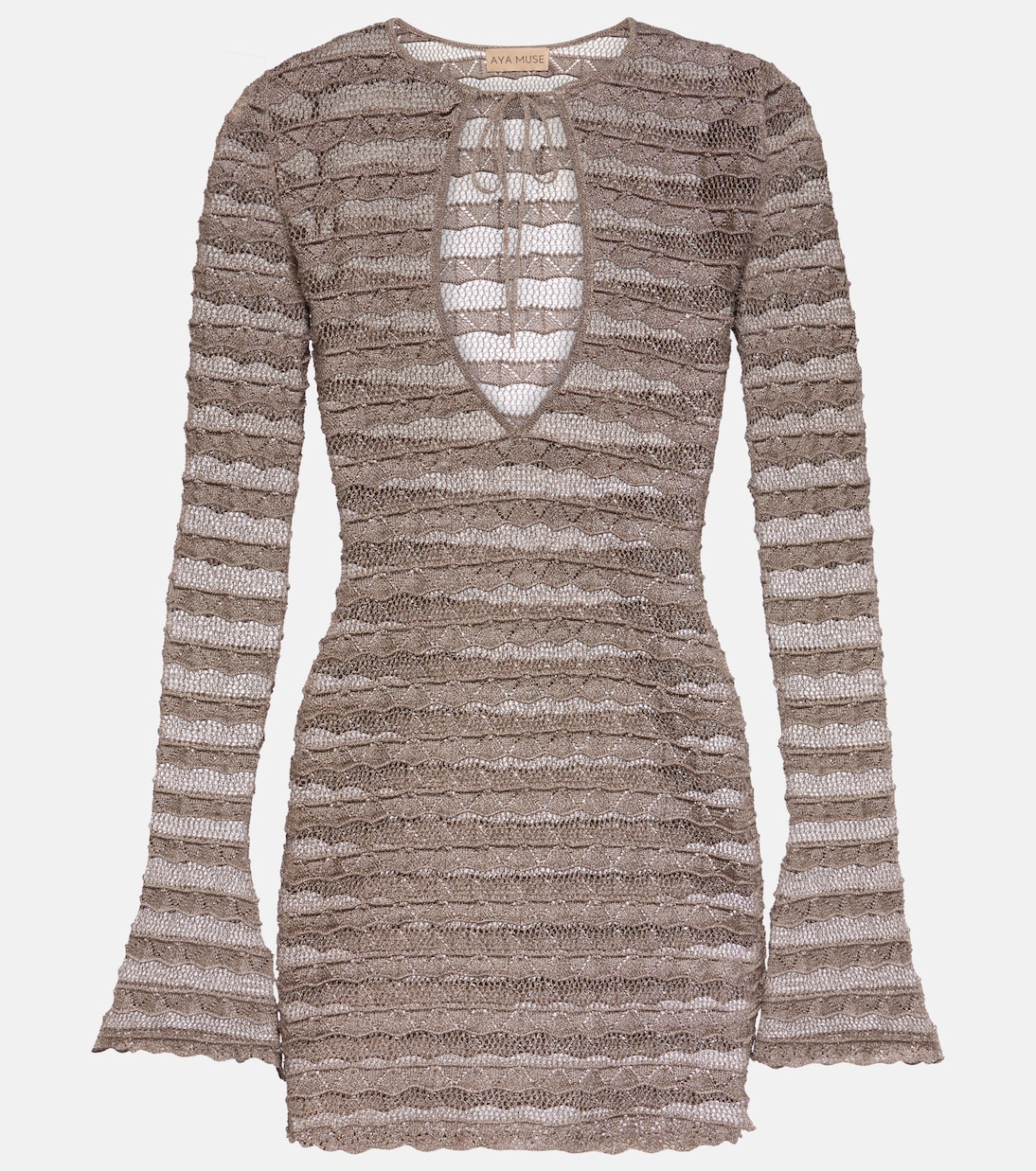 Vestido corto de punto metalizado | Aya Muse