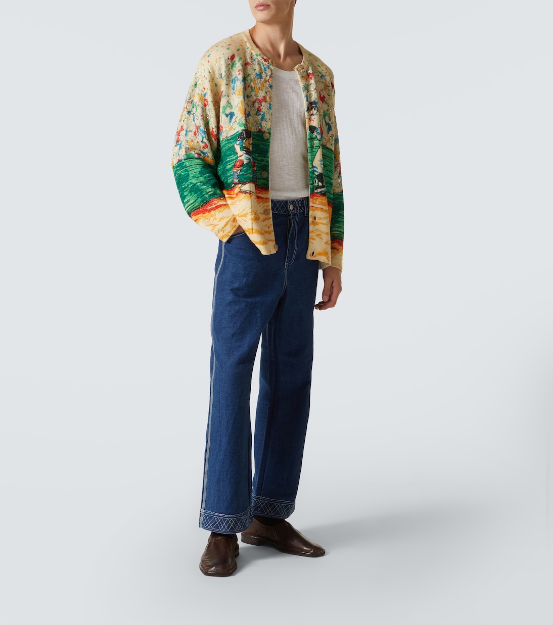 Slugger embellished wool cardigan | Bode