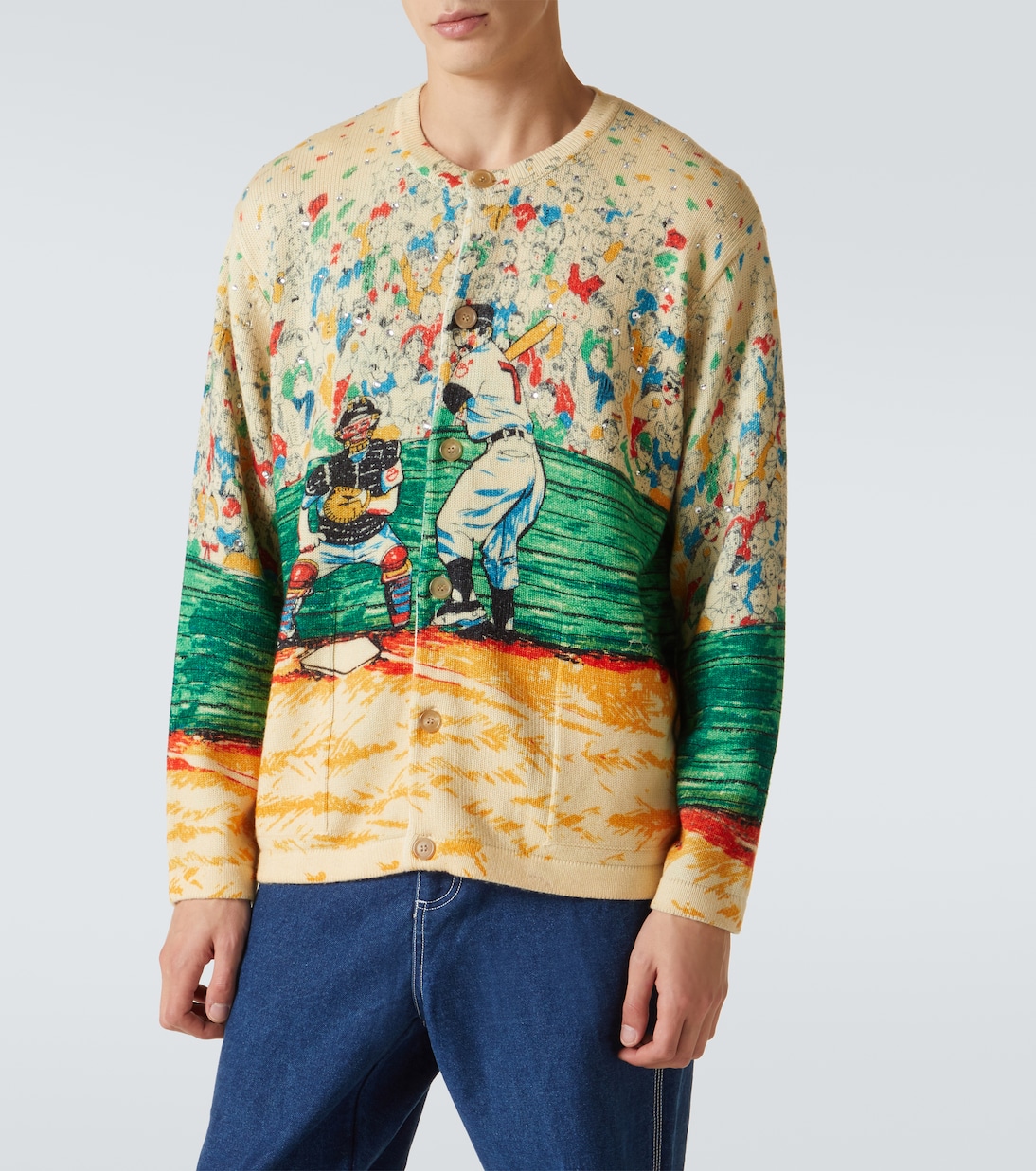 Slugger embellished wool cardigan | Bode