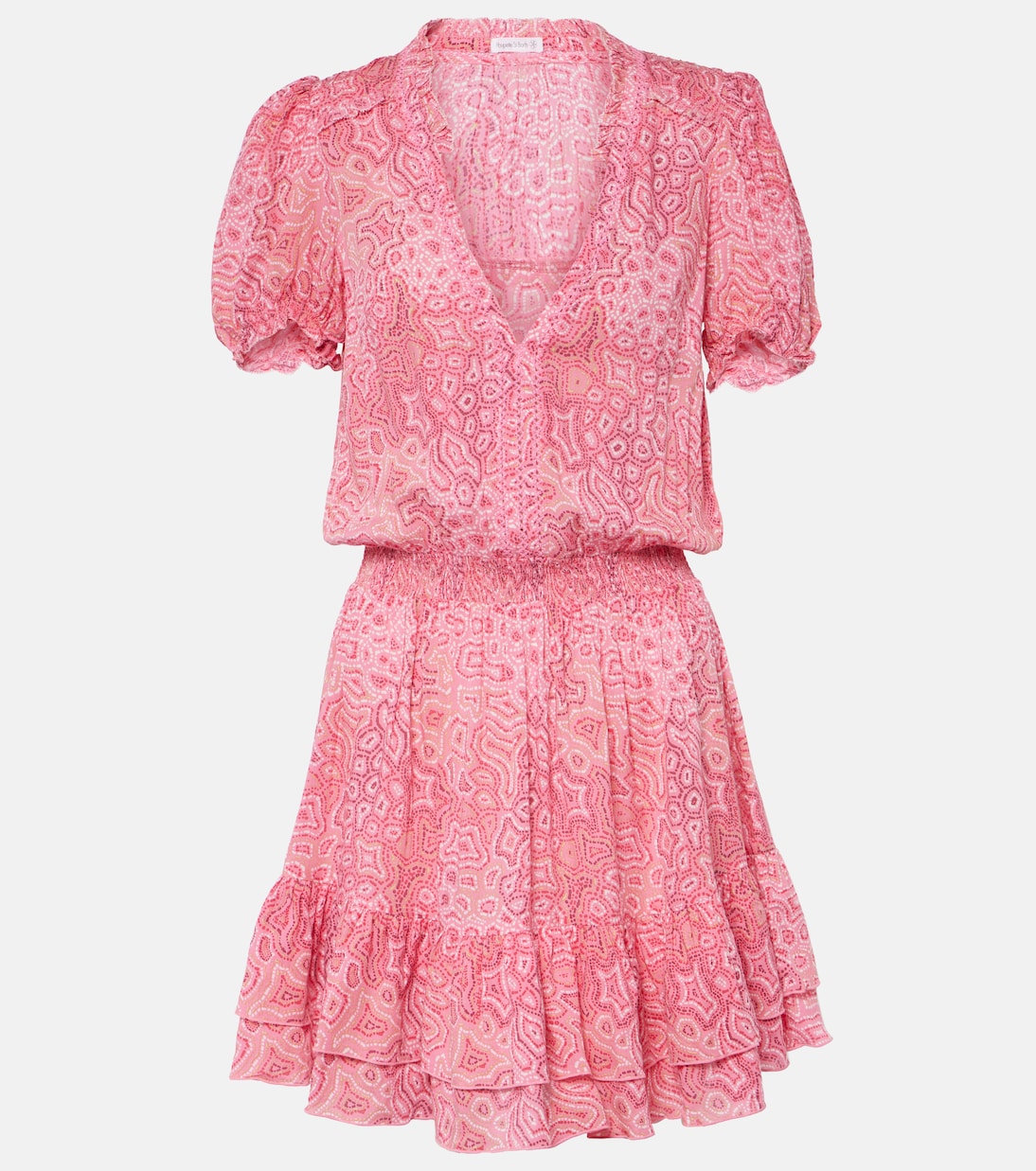 Bibi printed tiered minidress | Poupette St Barth