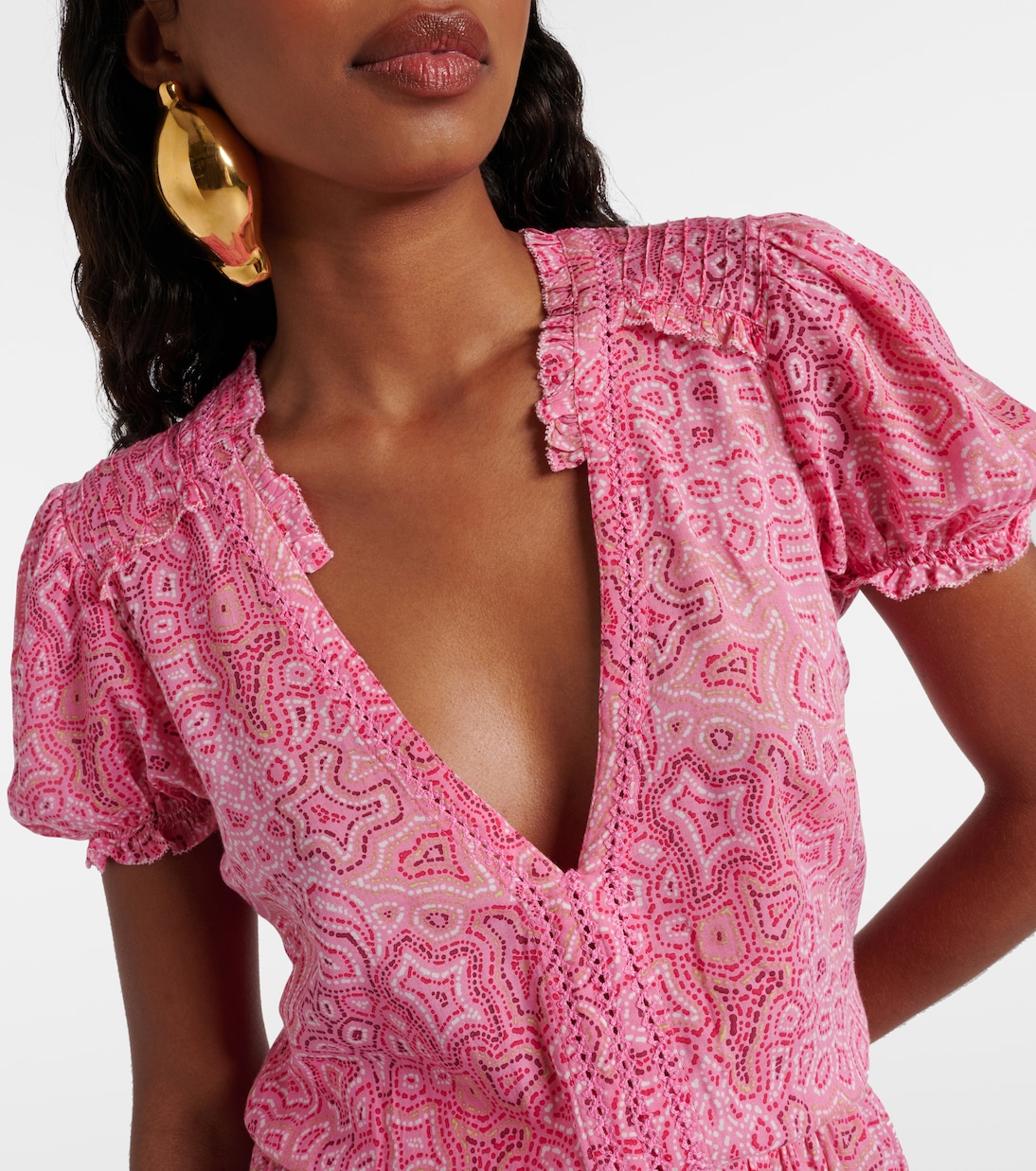 Bibi printed tiered minidress | Poupette St Barth