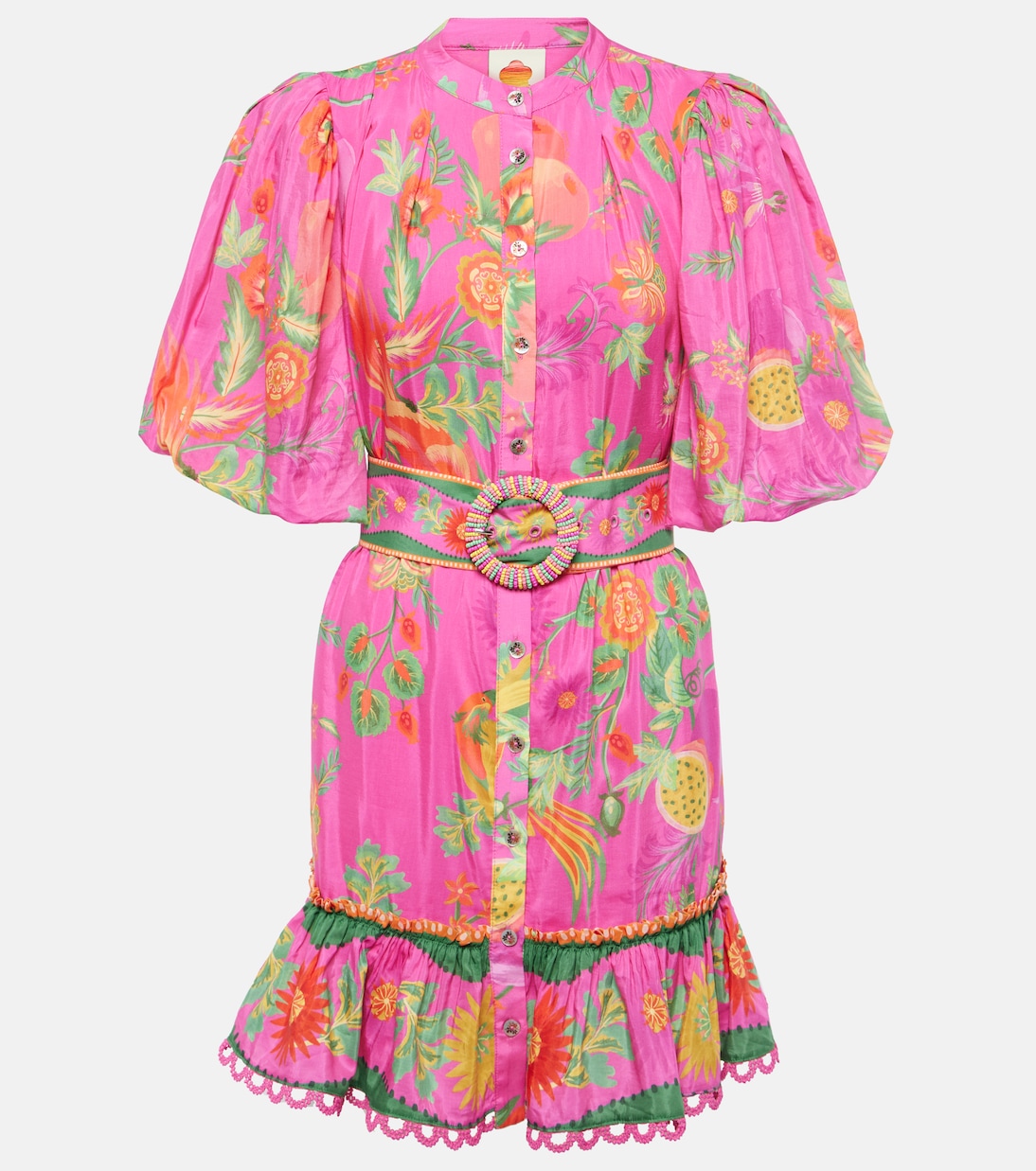 Delicate Fruit Garden cotton-blend minidress | Farm Rio