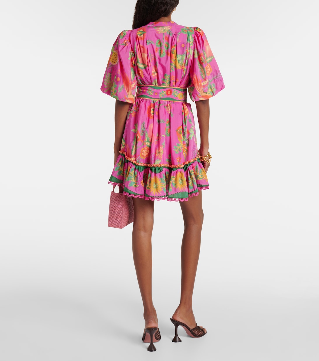 Delicate Fruit Garden cotton-blend minidress | Farm Rio