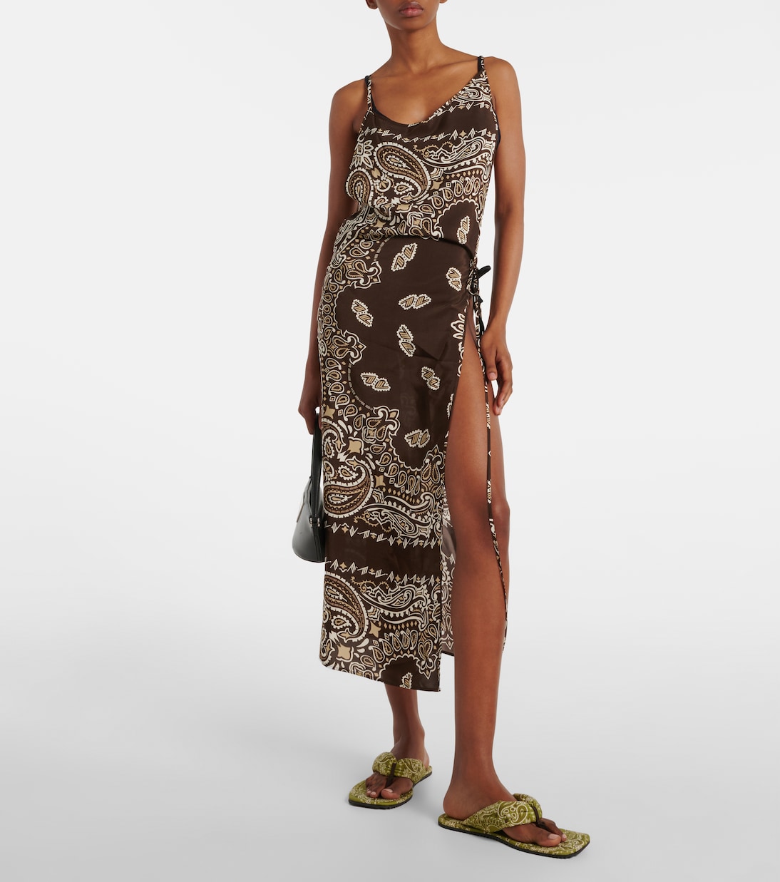 Bandana printed muslin midi dress  | The Attico