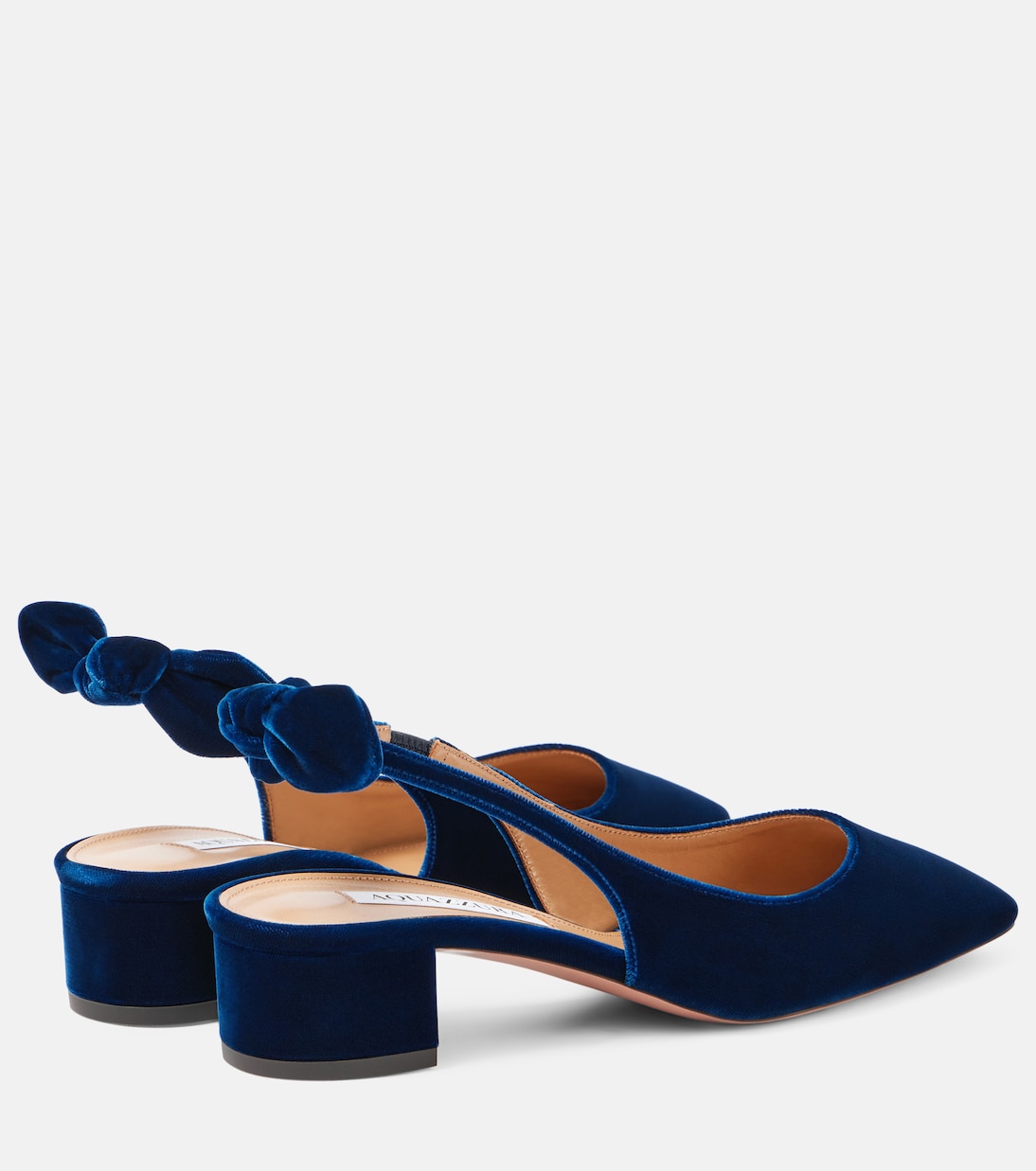 Pumps slingback Very Bow Tie 35 in velluto | Aquazzura