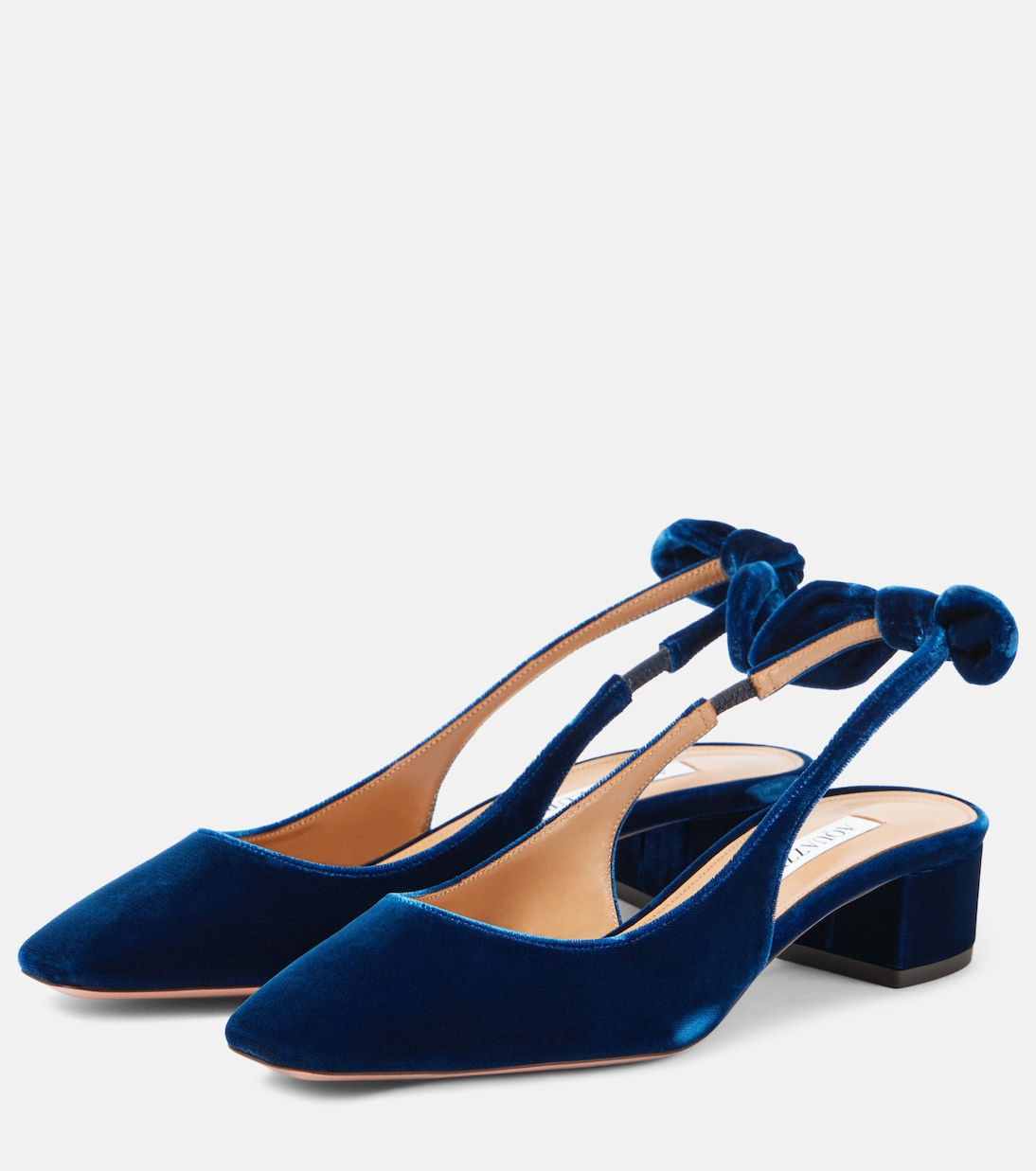 Pumps slingback Very Bow Tie 35 in velluto | Aquazzura