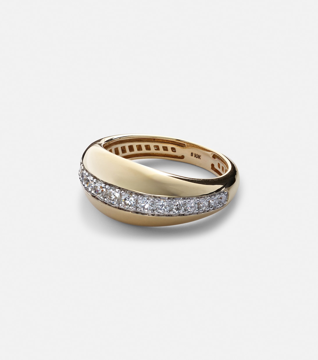 Bague Pistachio en or 10 ct et diamants | Stone and Strand