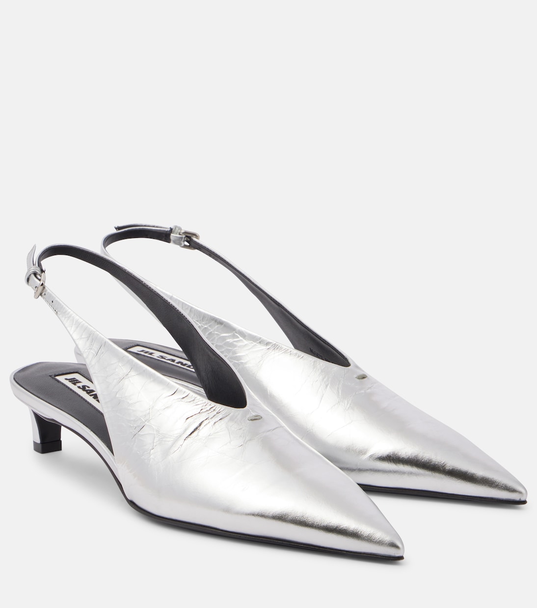 Pumps slingback in pelle metallizzata | Jil Sander