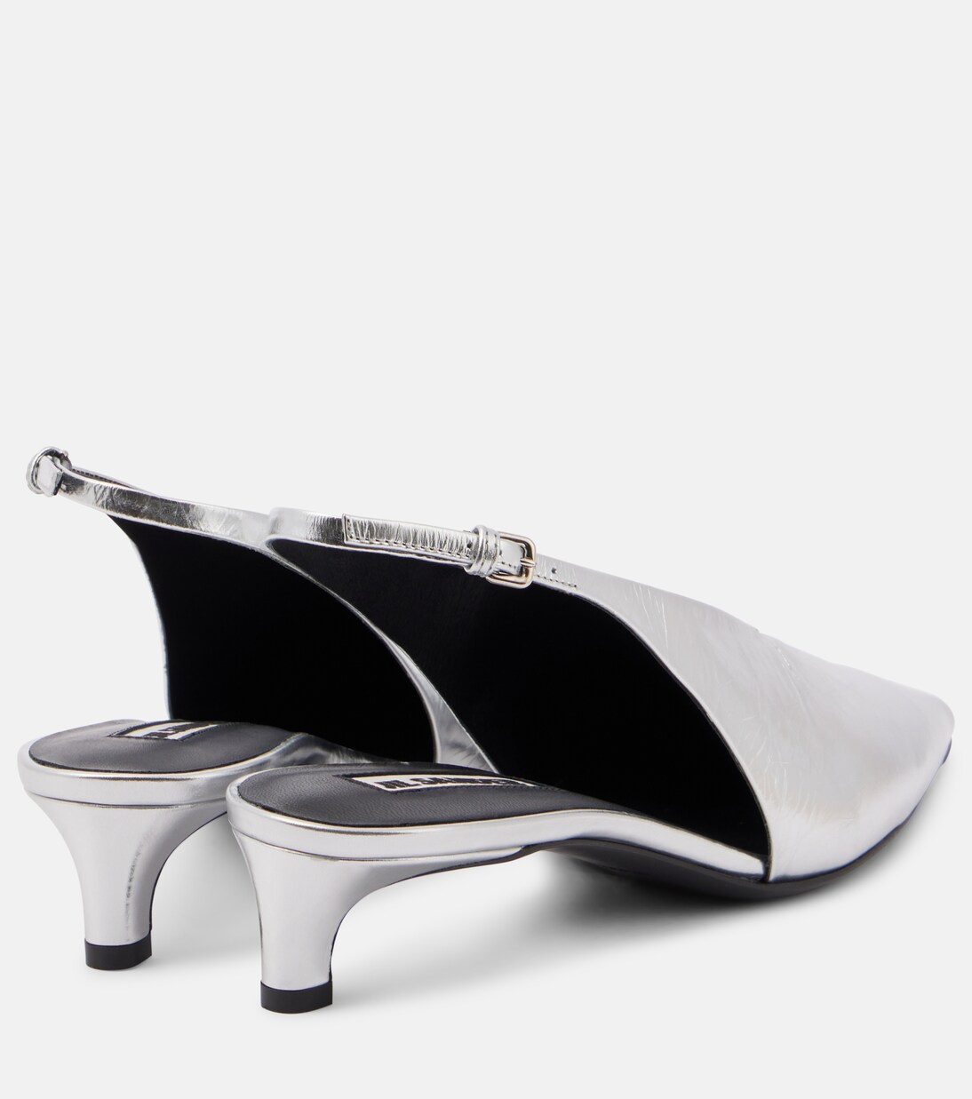 Pumps slingback in pelle metallizzata | Jil Sander