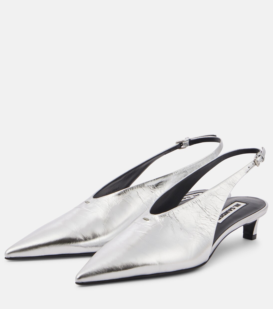 Pumps slingback in pelle metallizzata | Jil Sander