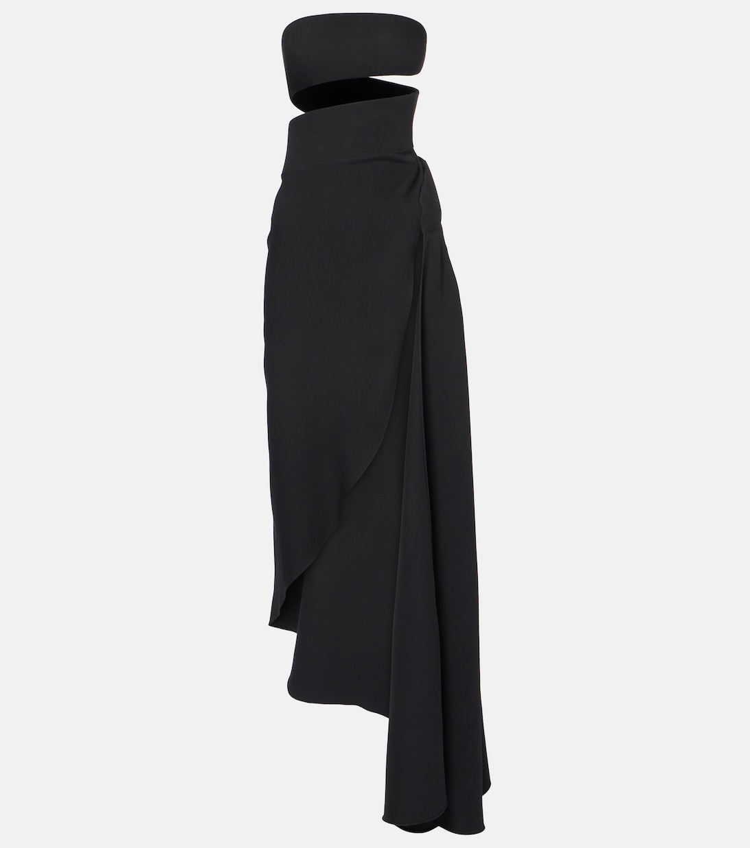 Vestido midi Spiral de seda y lana | Alaïa