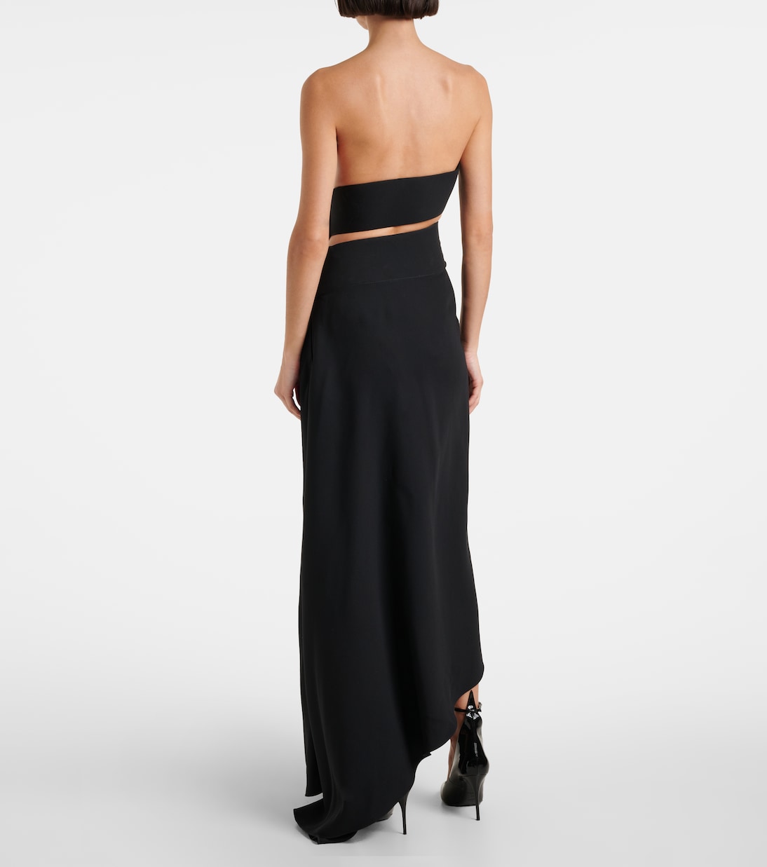 Vestido midi Spiral de seda y lana | Alaïa