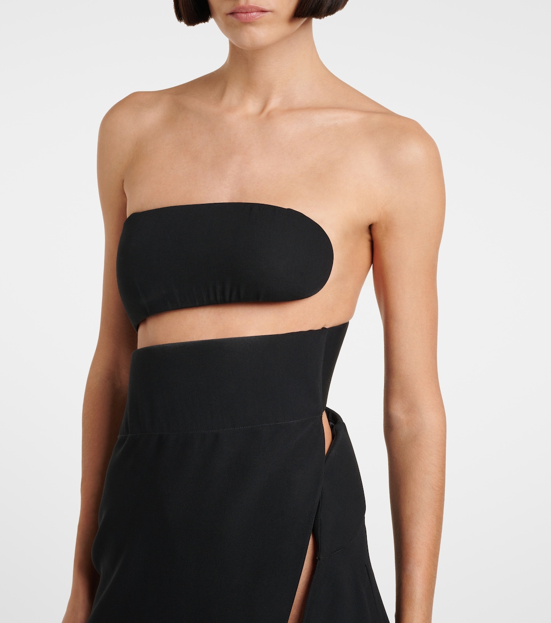 Vestido midi Spiral de seda y lana | Alaïa