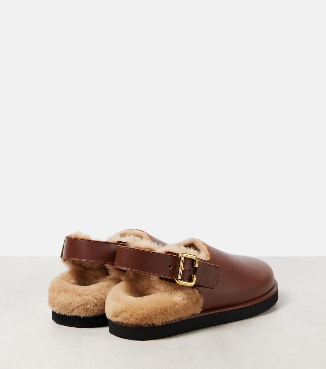 Mules Nil in pelle con shearling | Chloé