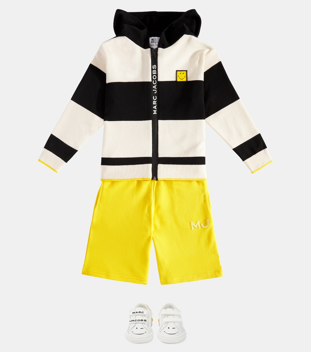 Shorts in jersey di cotone con logo | Marc Jacobs Kids