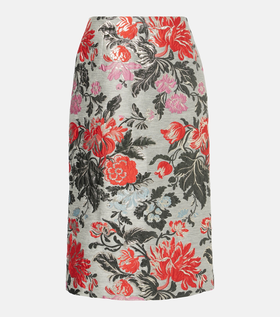 Jupe crayon en jacquard à fleurs | Carolina Herrera