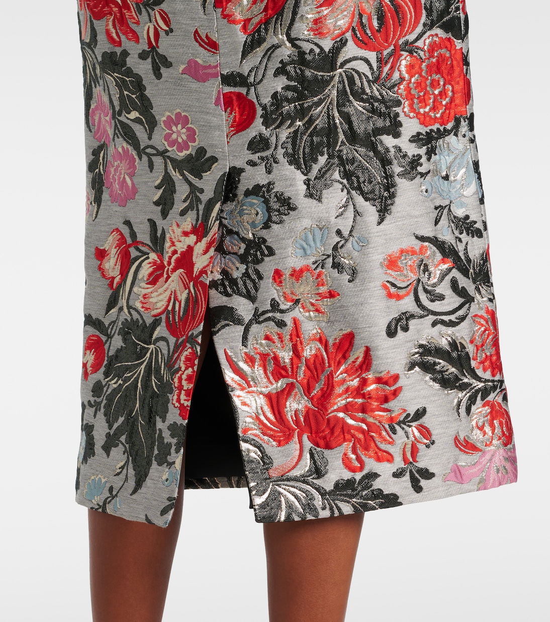 Jupe crayon en jacquard à fleurs | Carolina Herrera