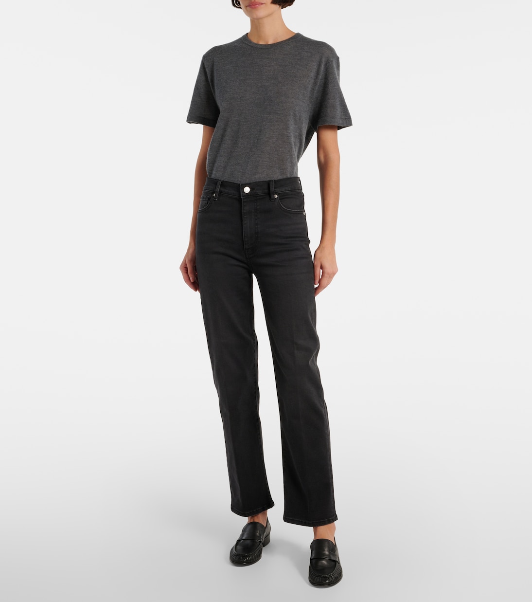 Jean droit Le Sleek à taille haute | Frame