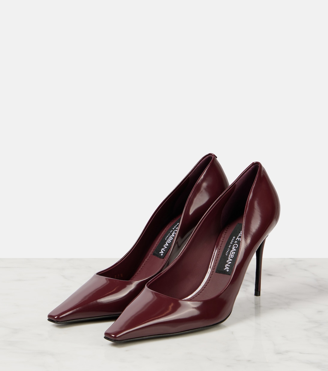 DOLCE&GABBANA Scarpe con tacco Cardinale 90 in pelle lucida per uno stile giovane e audace