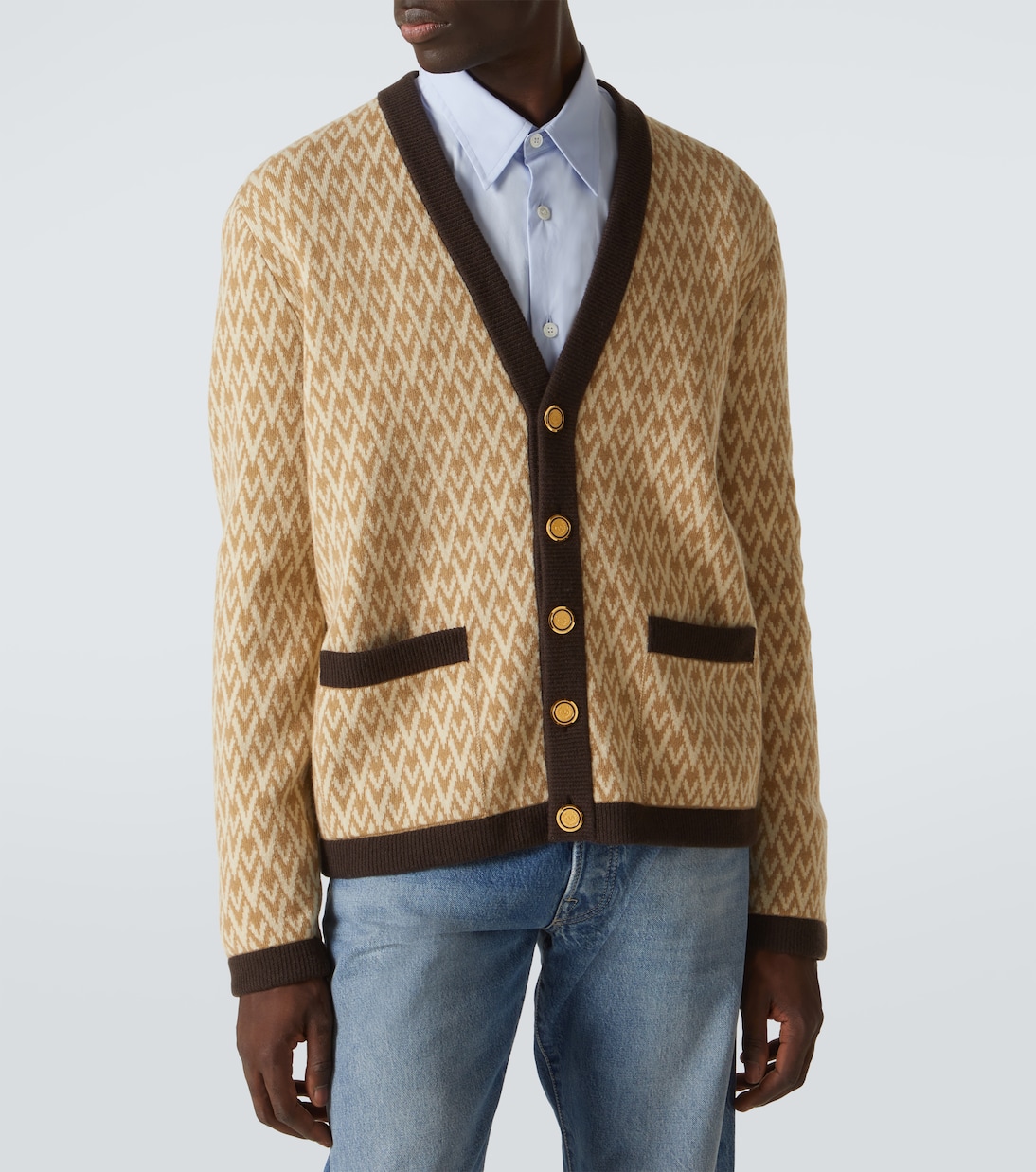 Cardigan Toute La V en laine vierge | Valentino