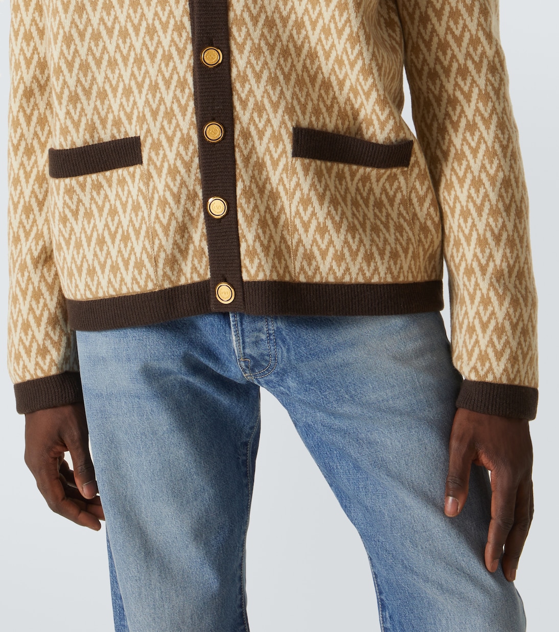 Cardigan Toute La V en laine vierge | Valentino