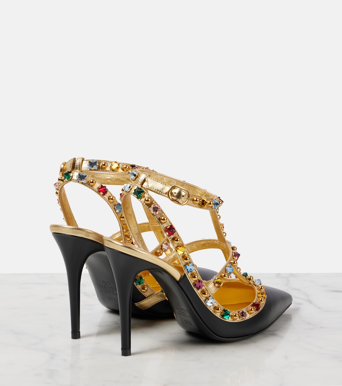 Pumps slingback Rockstud in pelle | Valentino Garavani