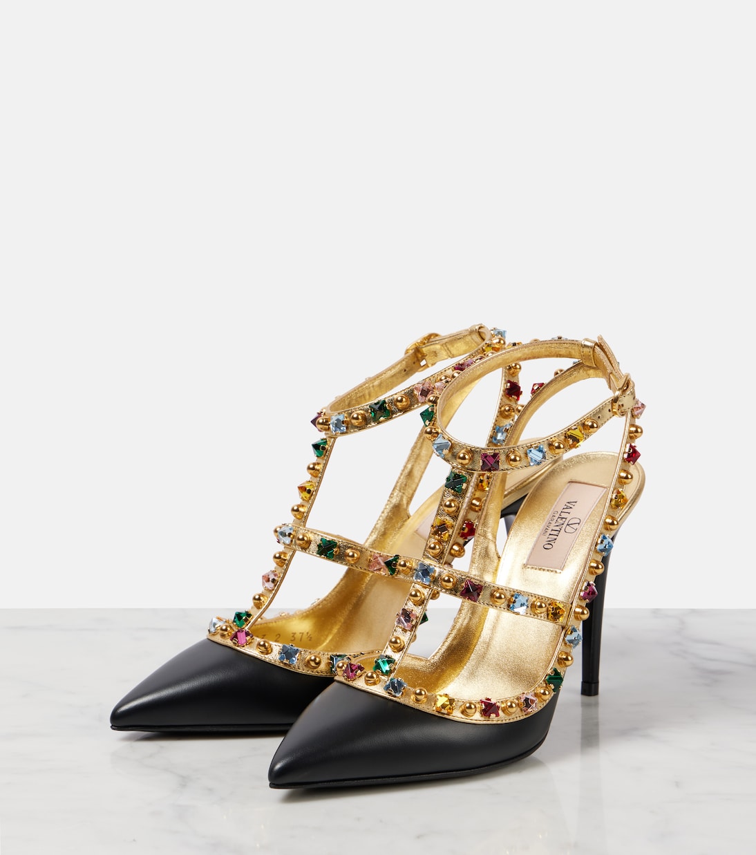 Pumps slingback Rockstud in pelle | Valentino Garavani