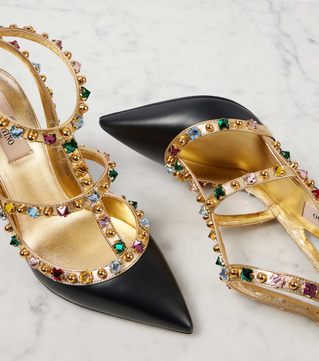 Pumps slingback Rockstud in pelle | Valentino Garavani
