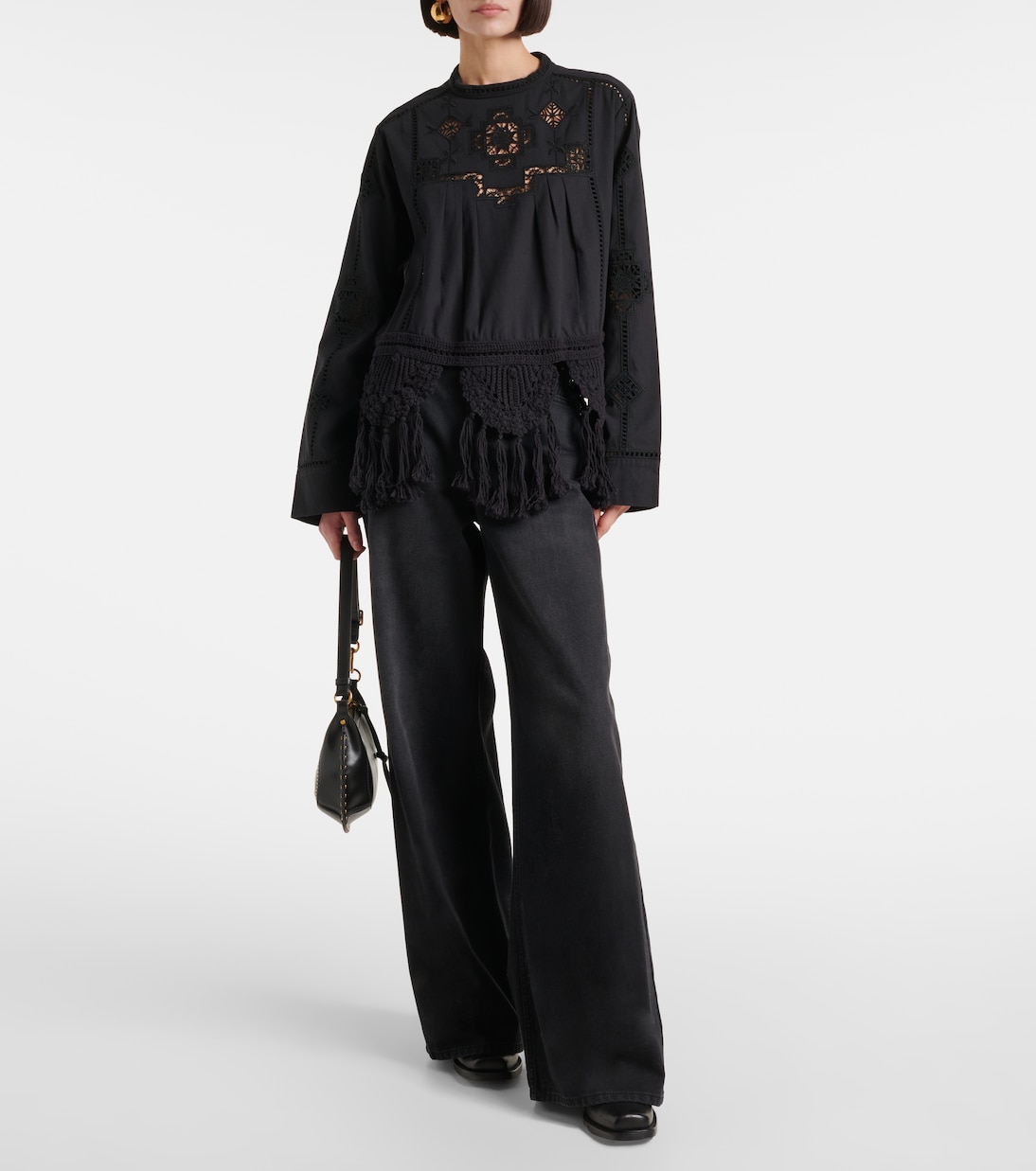 Blusa Severine in macramé di cotone | Isabel Marant