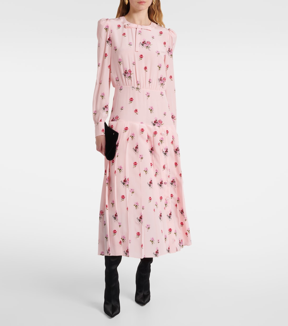 Abito midi in seta con stampa | Alessandra Rich