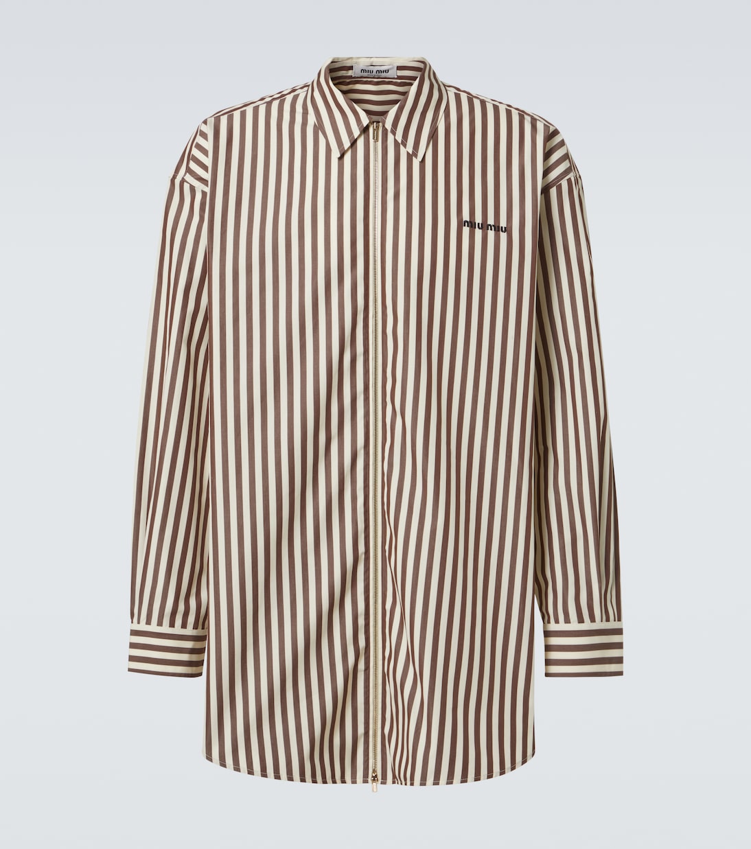 Oversize-Hemd aus Baumwolle | Miu Miu