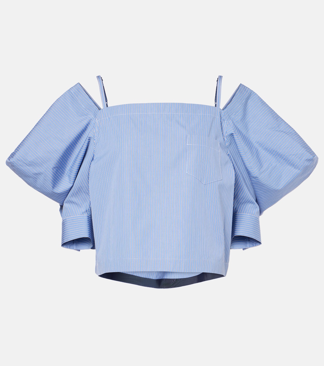 Top in popeline di cotone a righe | Sacai