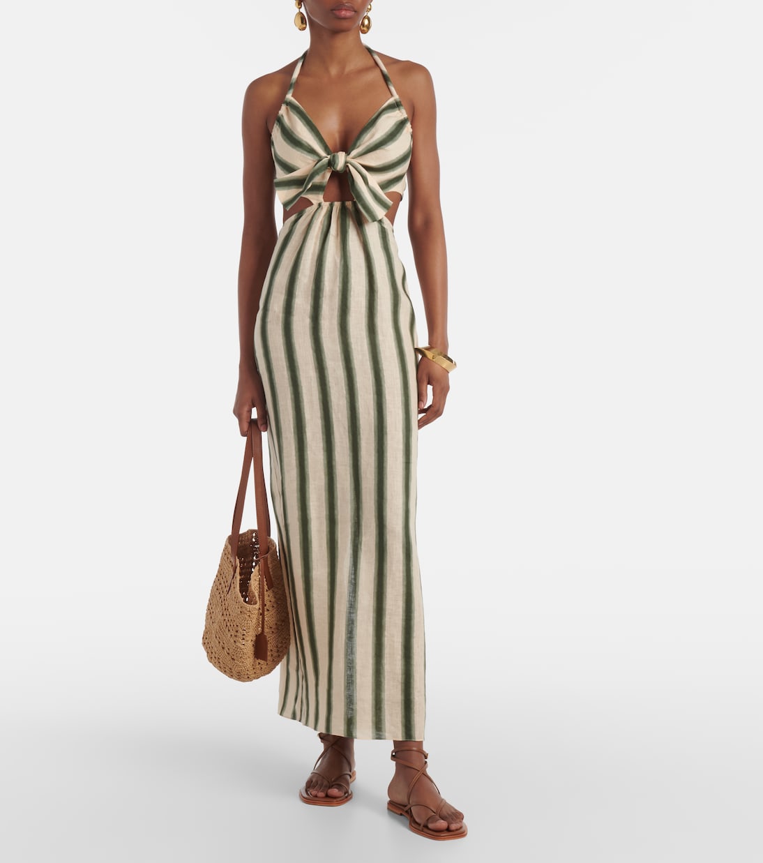 Abito midi Los Siete Mares con cut-out | Johanna Ortiz