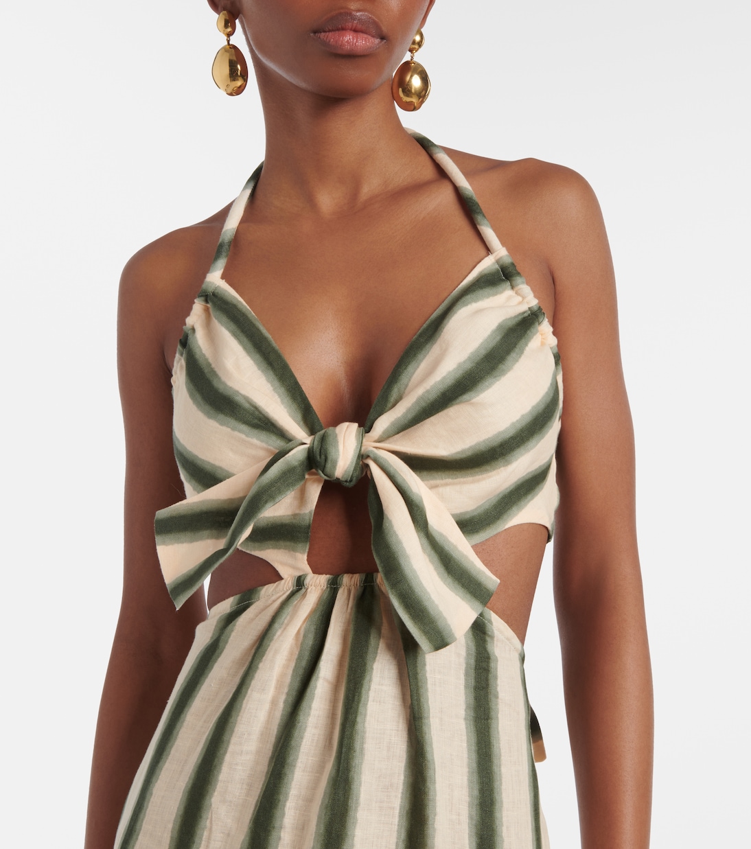 Abito midi Los Siete Mares con cut-out | Johanna Ortiz