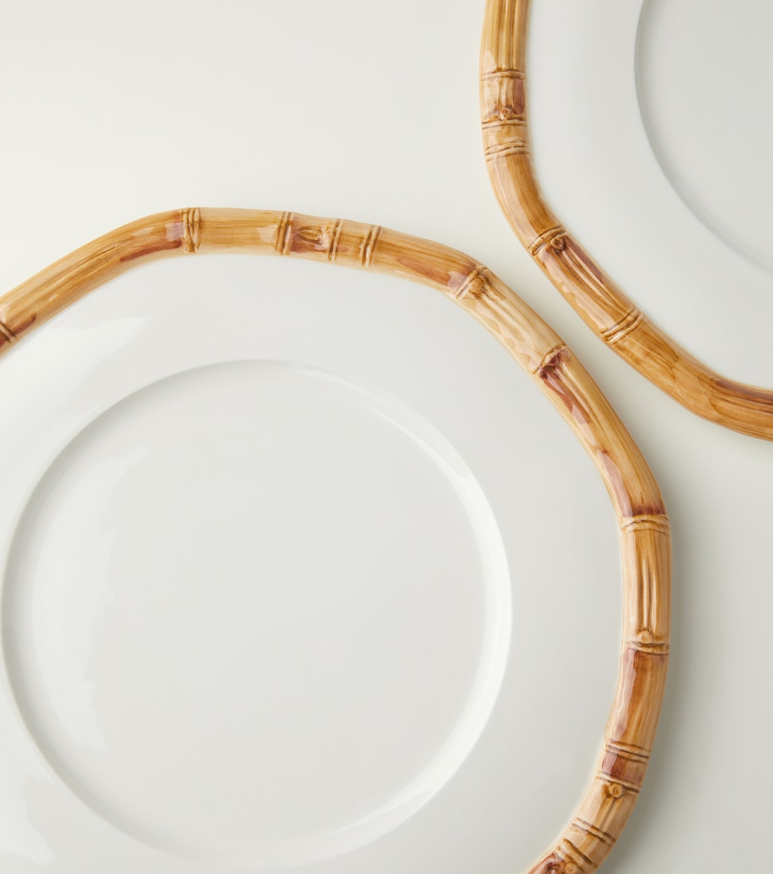 Bamboo set of 2 ceramic charger plates | Les-Ottomans