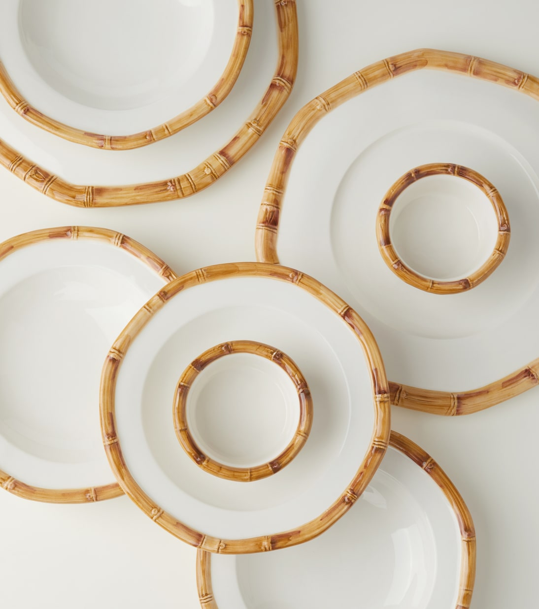 Bamboo set of 2 ceramic charger plates | Les-Ottomans