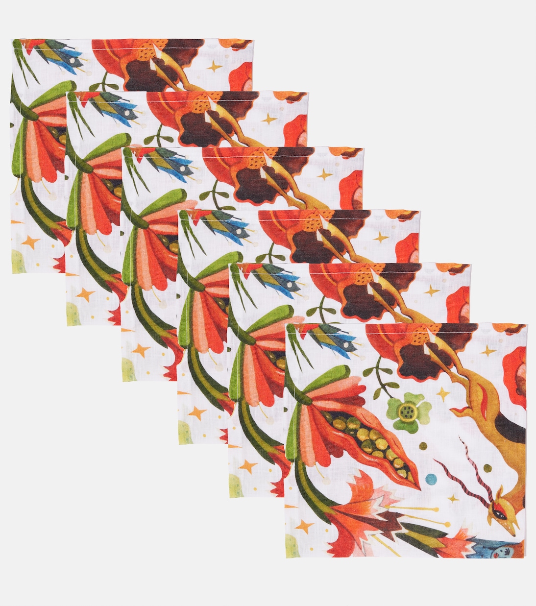 Large set of 6 floral napkins | La DoubleJ