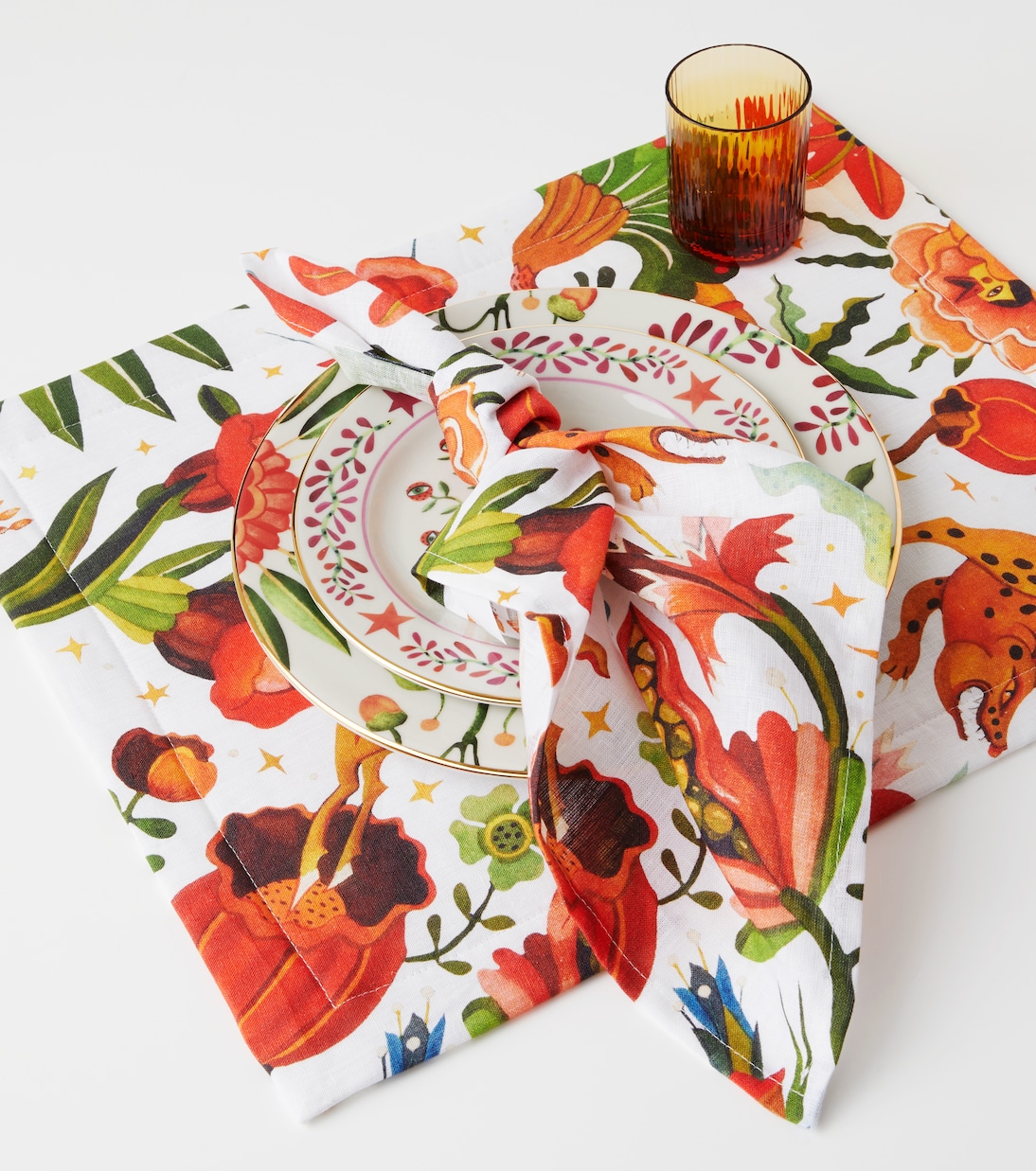 Large set of 6 floral napkins | La DoubleJ