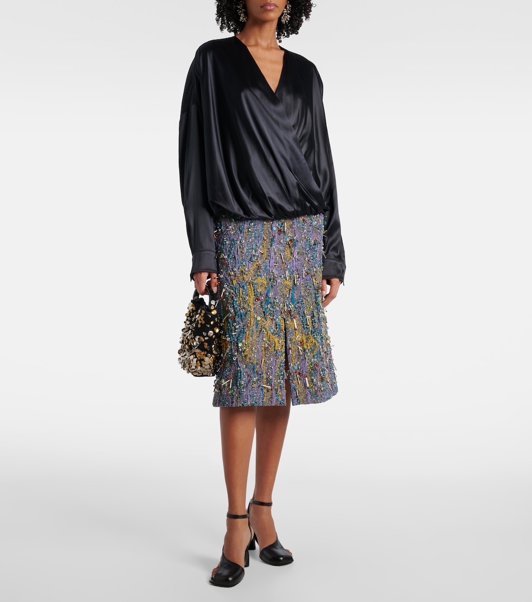 Blusa in raso di misto seta | Dries Van Noten