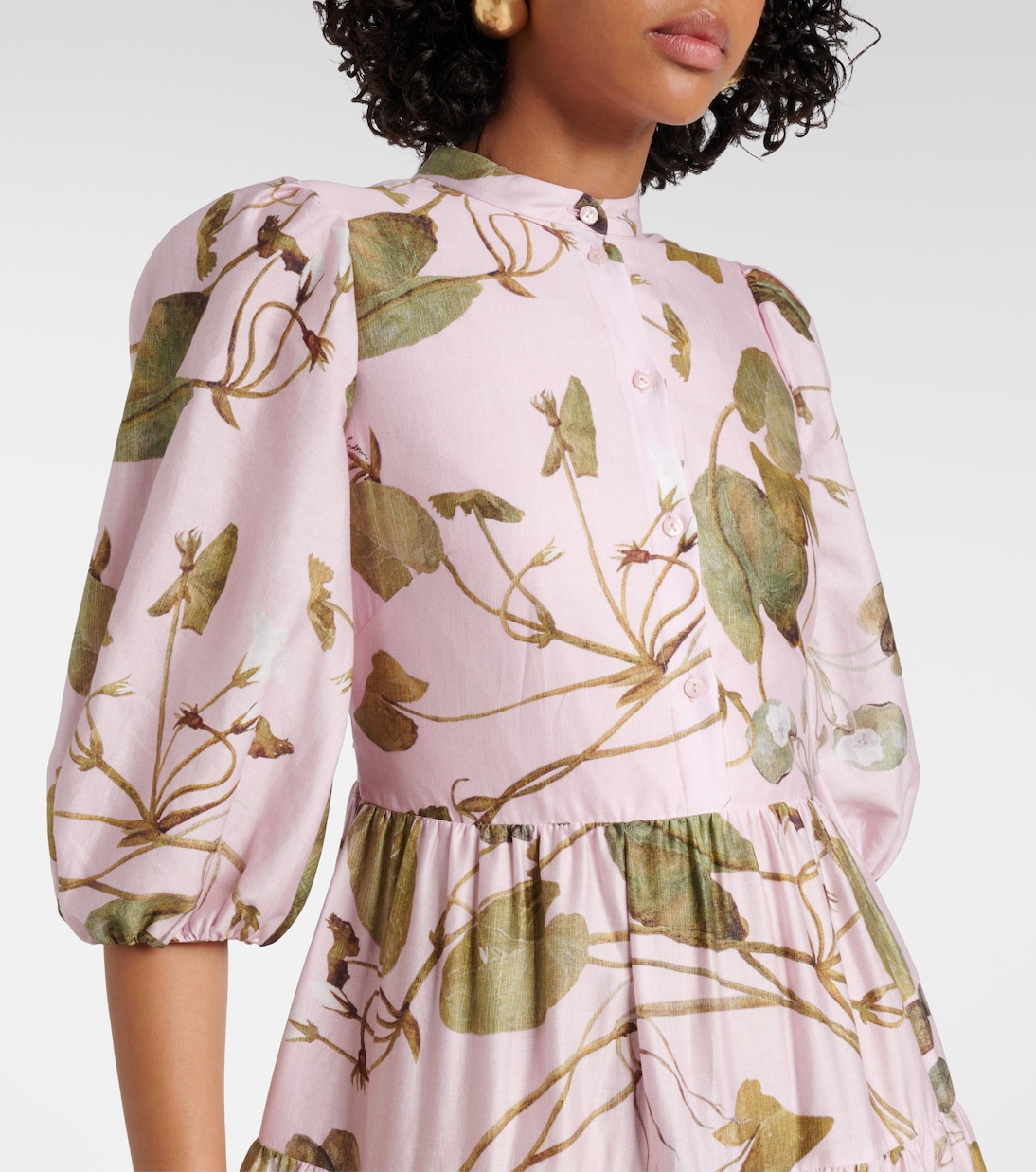 Robe chemise en coton à fleurs | Erdem